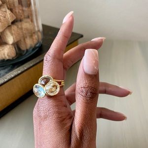 New Gold and Topaz ring